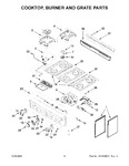 Diagram for 03 - Cooktop, Burner And Grate Parts