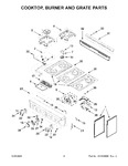 Diagram for 03 - Cooktop, Burner And Grate Parts
