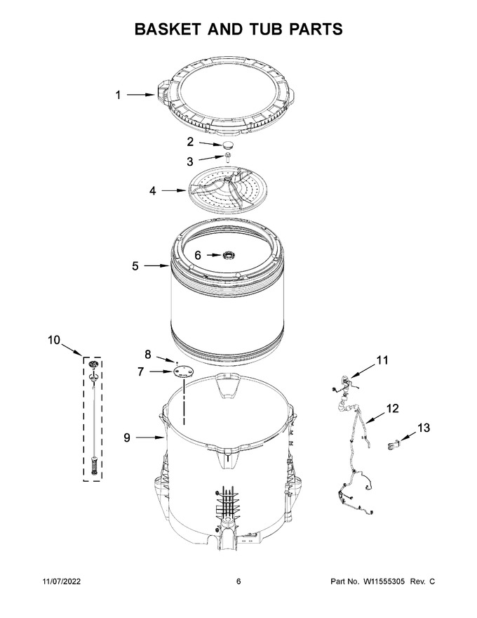 Diagram for WTW5010LW0