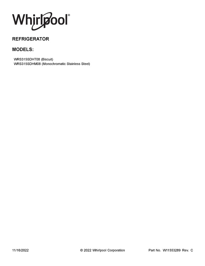 Diagram for WRS315SDHM08