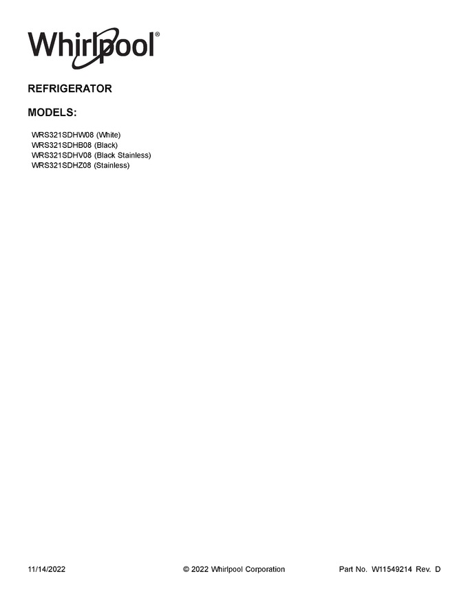 Diagram for WRS321SDHW08