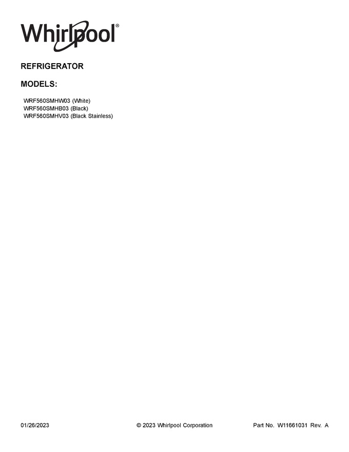 Diagram for WRF560SMHV03