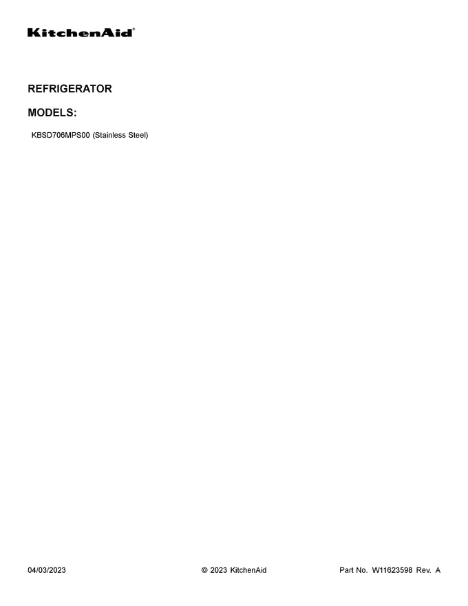 Diagram for KBSD706MPS00