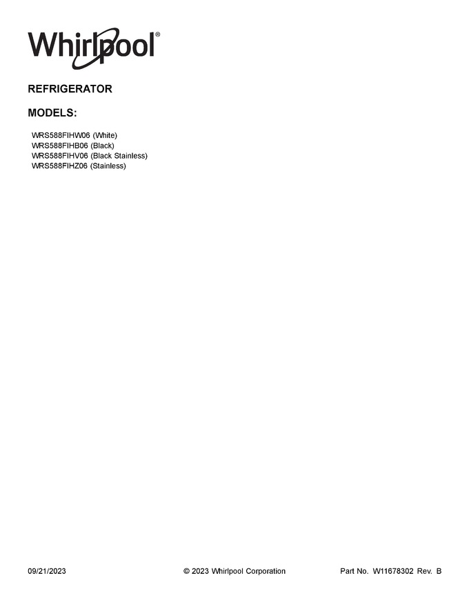 Diagram for WRS588FIHV06