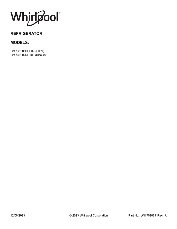 Diagram for WRS311SDHB09