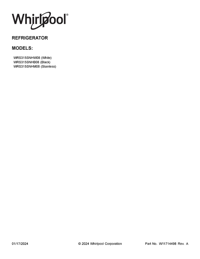 Diagram for WRS315SNHB08