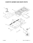 Diagram for 02 - Cooktop, Burner And Grate Parts