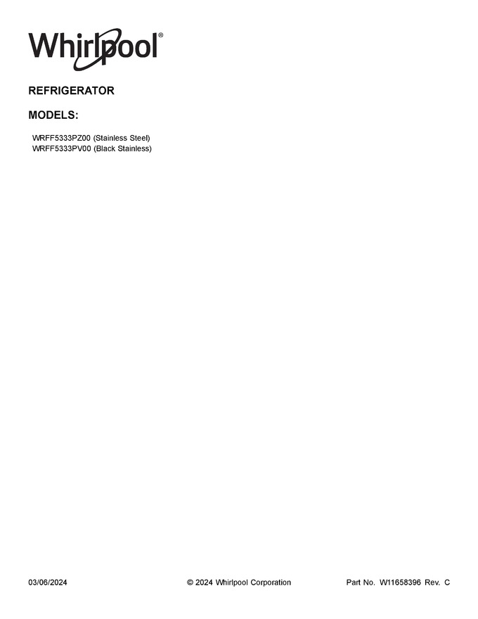Diagram for WRFF5333PV00