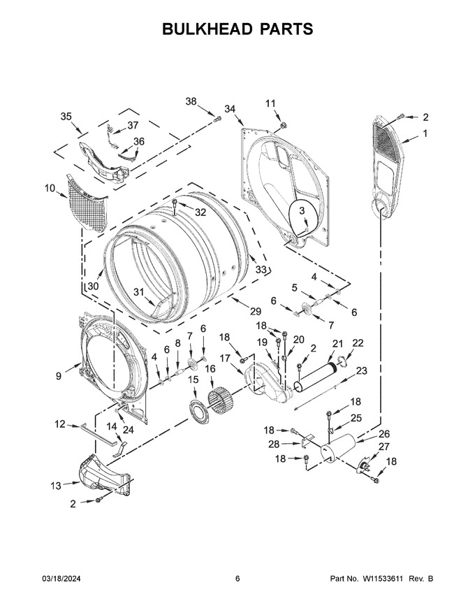 Diagram for WGD560LHW3