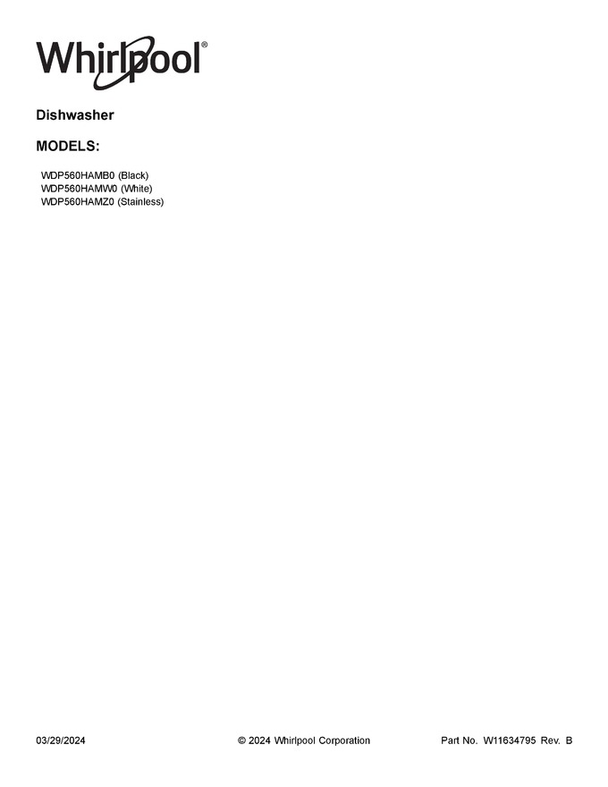 Diagram for WDP560HAMB0