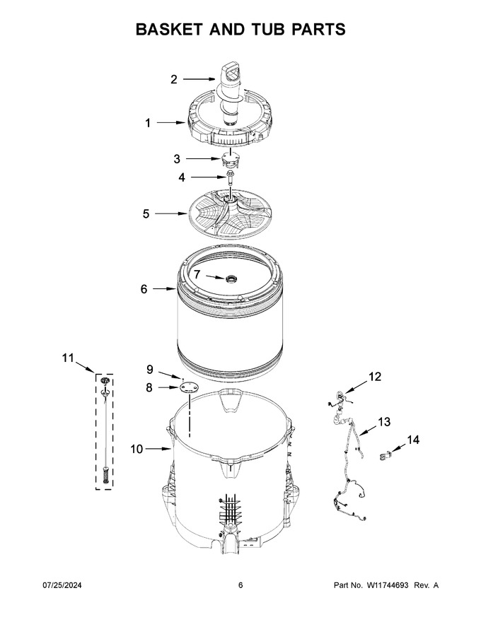 Diagram for WTW5057LW1