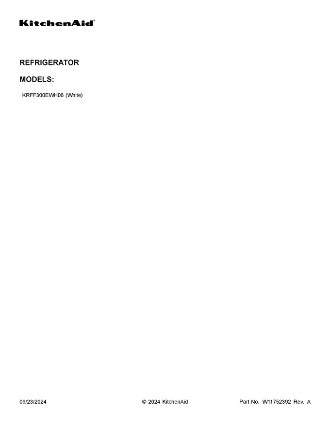 Diagram for KRFF300EWH06