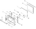 Diagram for Lower Oven Door Parts