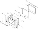 Diagram for Upper Oven Door Parts
