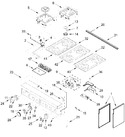 Diagram for Cooktop, Burner And Grate Parts