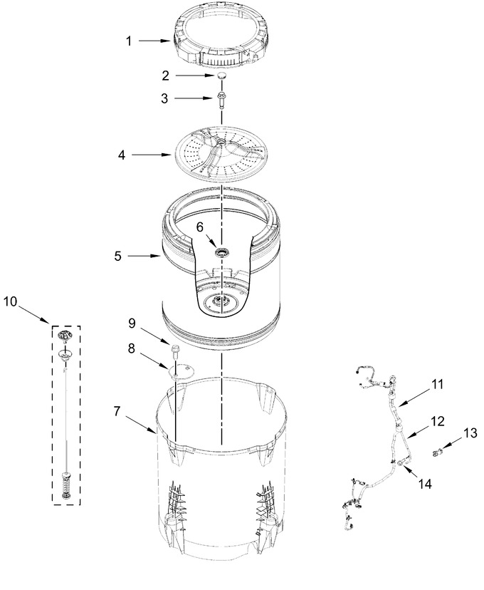 Diagram for WTW5100HW5