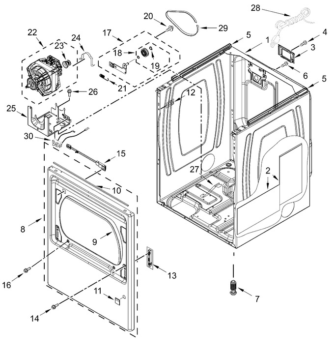 Diagram for WGD5100HW4,WGD5100HC4