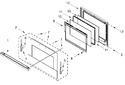 Diagram for Lower Oven Door Parts