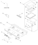 Diagram for Burner Box And Griddle Parts