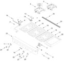 Diagram for Cooktop, Burner, And Griddle Parts