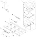 Diagram for Burner Box And Griddle Parts
