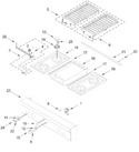 Diagram for Cooktop, Burner, And Griddle Parts