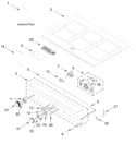 Diagram for Cooktop And Control Panel Parts