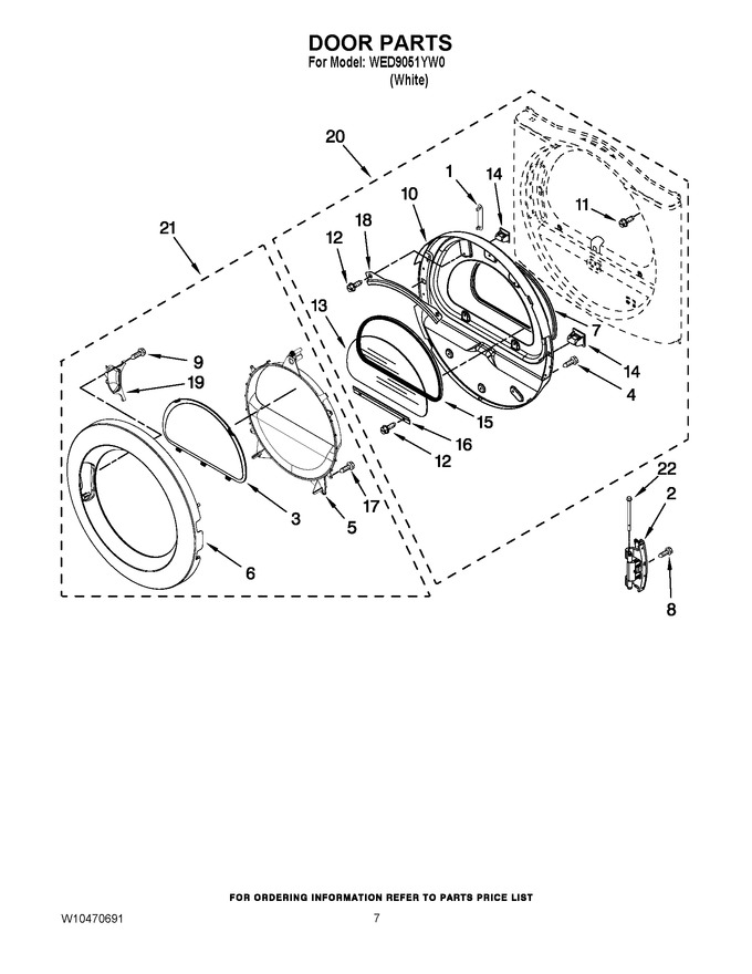 Diagram for WED9051YW0