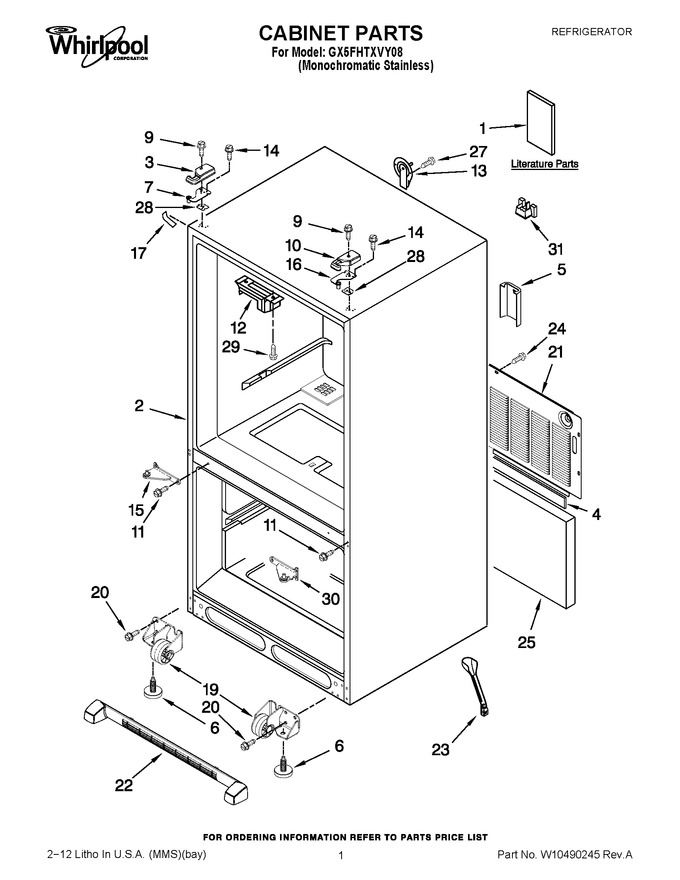 Diagram for GX5FHTXVY08