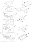 Diagram for Refrigerator Shelf Parts