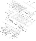 Diagram for Cooktop, Burner, And Grate Parts