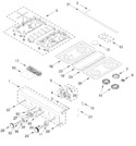 Diagram for Cooktop, Burner And Grate Parts