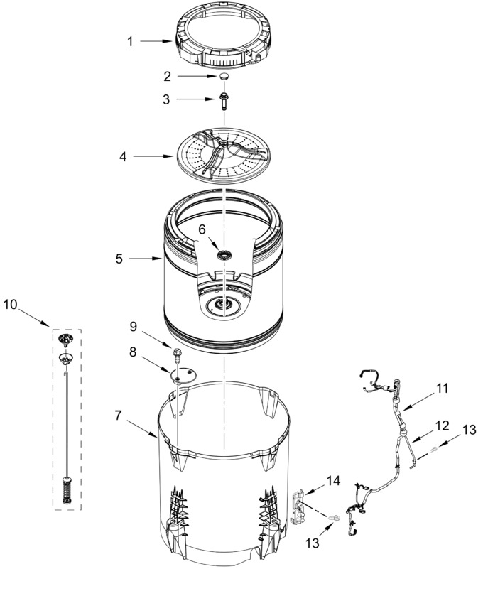 Diagram for WTW6150PW1