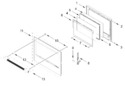Diagram for Oven Door Parts