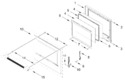 Diagram for Oven Door Parts