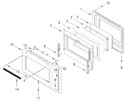 Diagram for Oven Door Parts