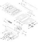 Diagram for Cooktop, Burner And Grate Parts