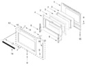 Diagram for Oven Door Parts (30 In)