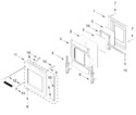 Diagram for Oven Door Parts (18 In)