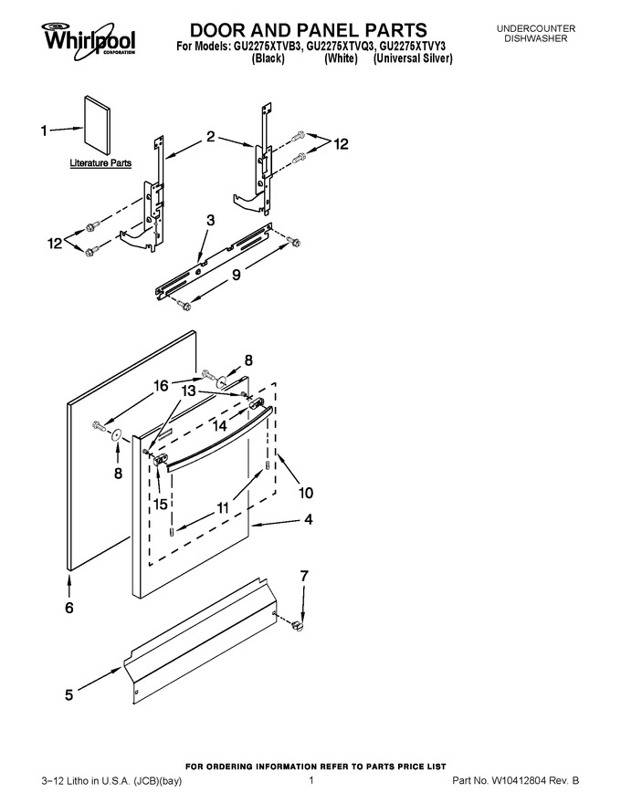 Diagram for GU2275XTVQ3