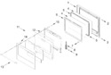 Diagram for Upper Oven Door Parts