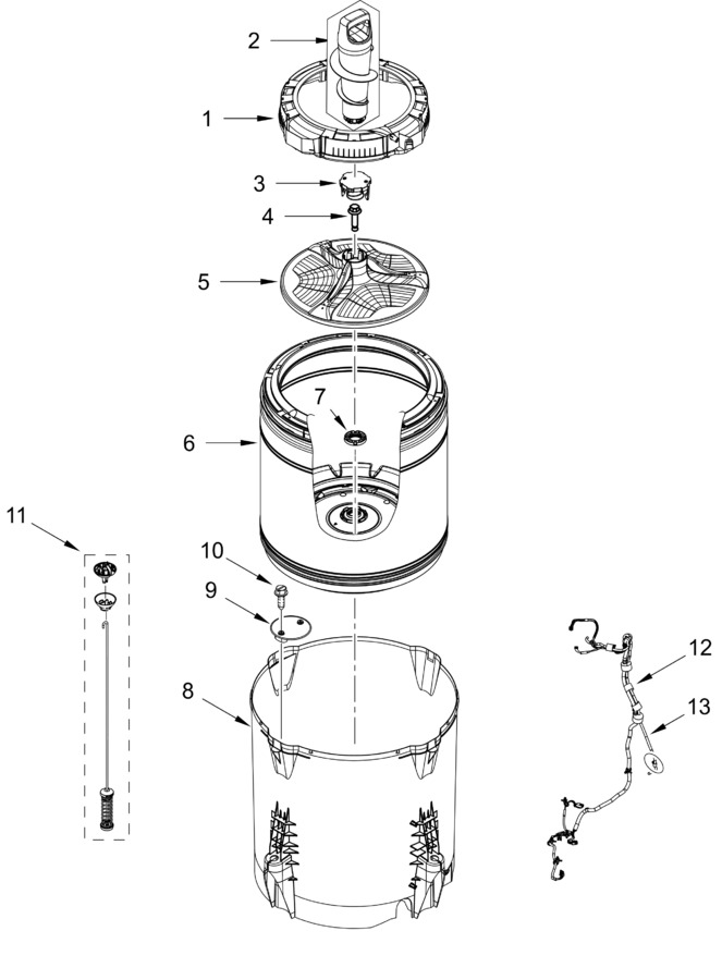 Diagram for WTW8127LW3,WTW8127LC3