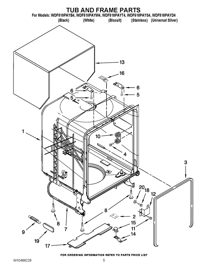 Diagram for WDF510PAYW4
