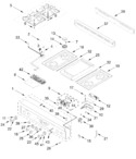 Diagram for Cooktop, Burner, And Grate Parts