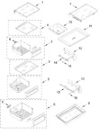 Diagram for Refrigerator Shelf Parts