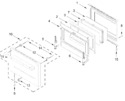 Diagram for Oven Door Parts