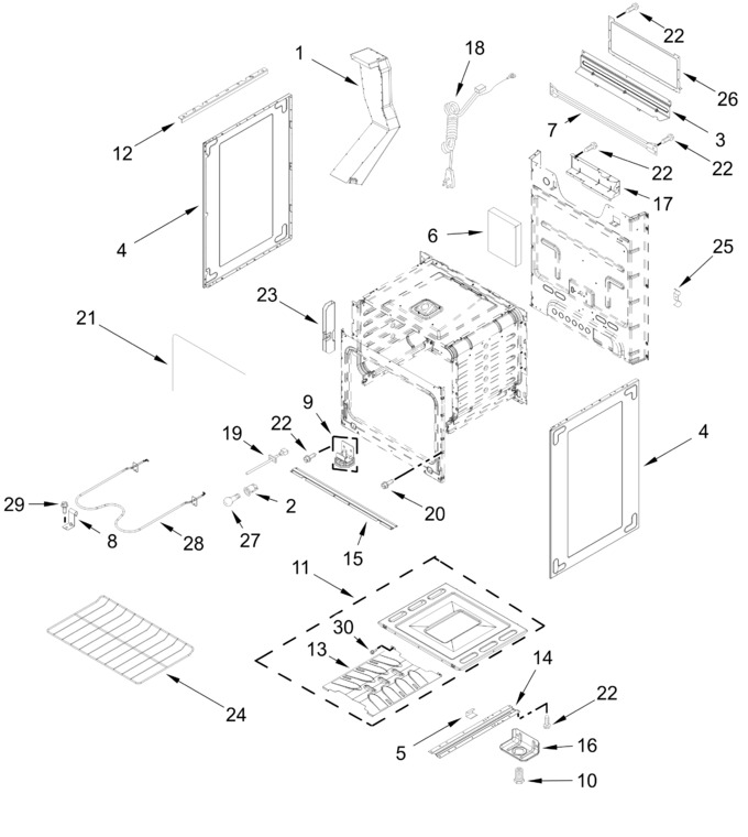 Diagram for WFGS3030RS0