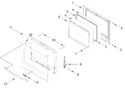 Diagram for Oven Door Parts