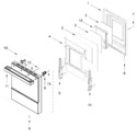 Diagram for Oven Door Parts (18 In)