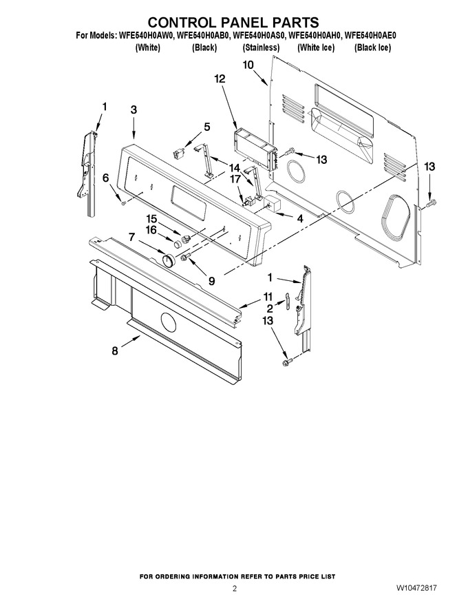 Diagram for WFE540H0AW0